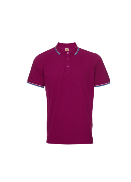 Honeycomb T-shirt OREN SPORT HC2406 230gsm - Maroon/ White/ Light Blue