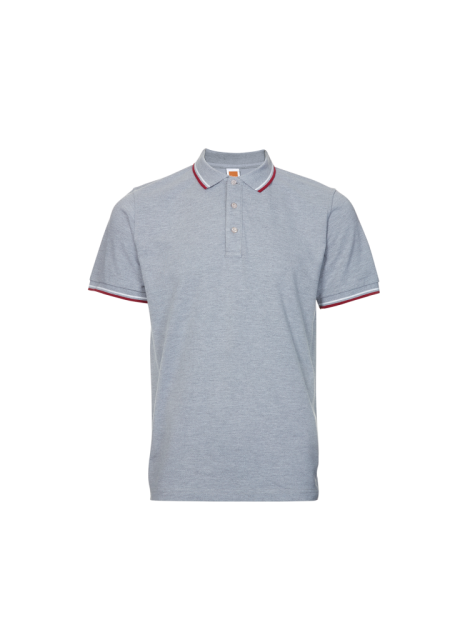 Honeycomb T-shirt OREN SPORT HC2409 230gsm - Ash Grey/ White/ Maroon