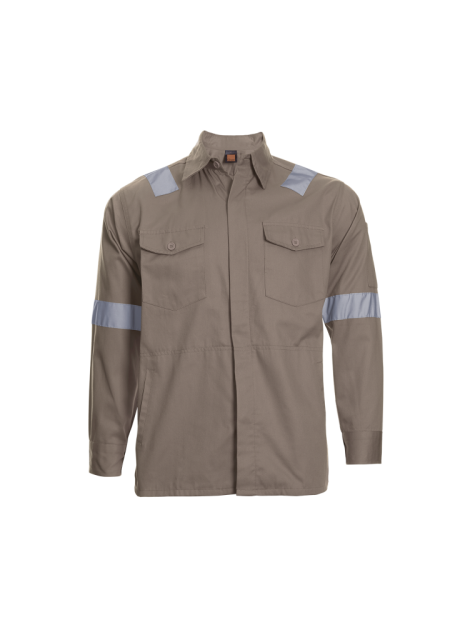 Safety Jacket /Work Jacket with Reflective Tape-Khaki Oren Sport JK0211
