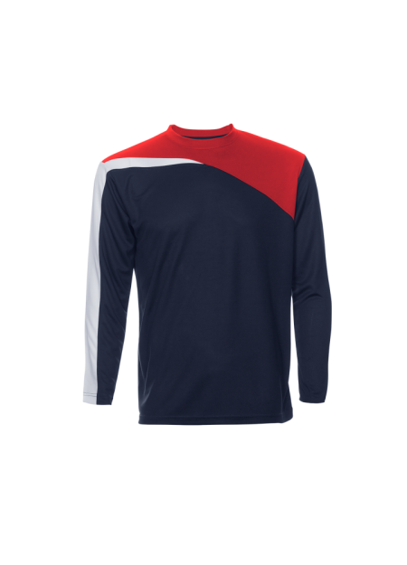Quick Dry Microfiber Long Sleeve 160g QD5901 - Navy/ Red/ White