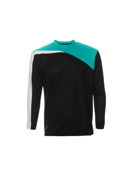 Quick Dry Microfiber Long Sleeve 160g QD5902 - Black/ Emerald/ White