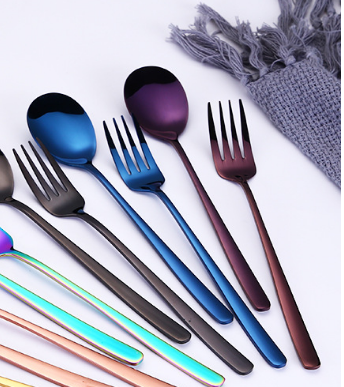 Cutlery set -Stainless Steel 304(Blue and Purple)