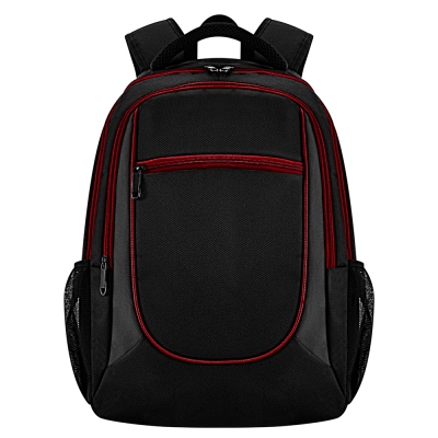 Polyester + PU Laptop Backpack- Red