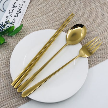 3pcs Cutlery Set (Gold)