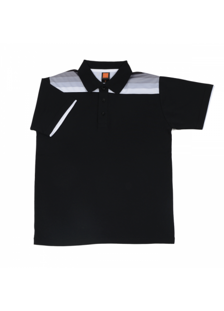 Cotton Interlock Polo T-shirt CI11 - Black