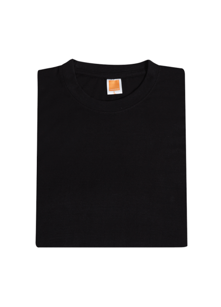 100% COTTON ROUND NECK PLAIN T-SHIRT CT5102 160GSM - Black