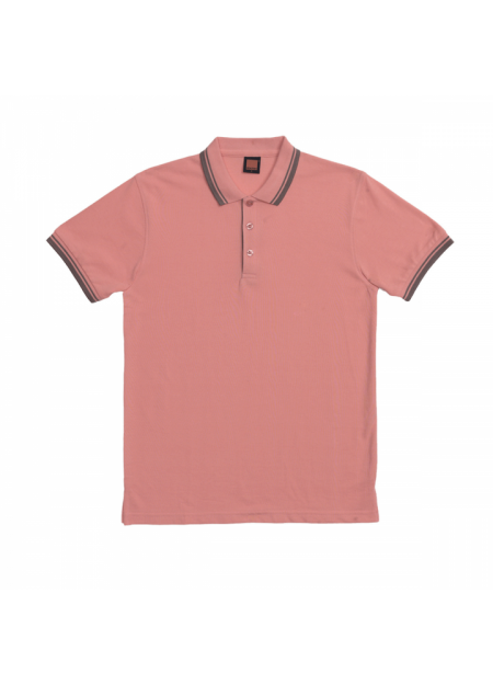 Honeycomb Polo T-shirt OREN SPORT HC1029 230gsm - Peach/ Brown
