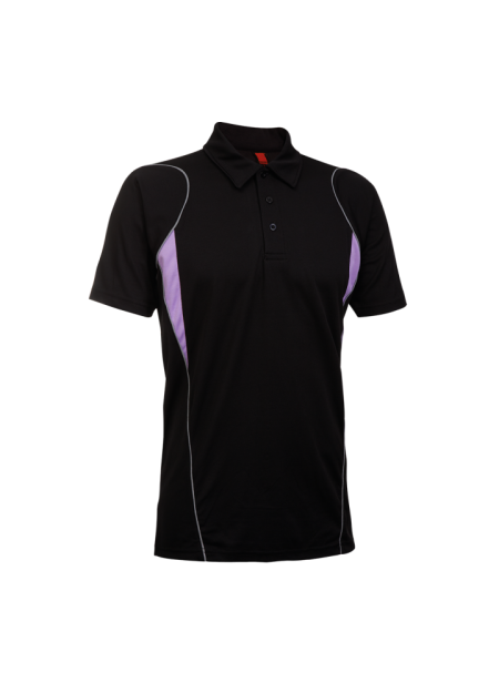 Quick Dry Cotton Microfibre T-shirt OREN SPORT QD2502 - Black/ Light Purple