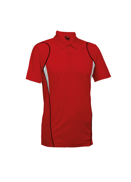 Quick Dry Cotton Microfibre T-shirt OREN SPORT QD2505 - Red/ White
