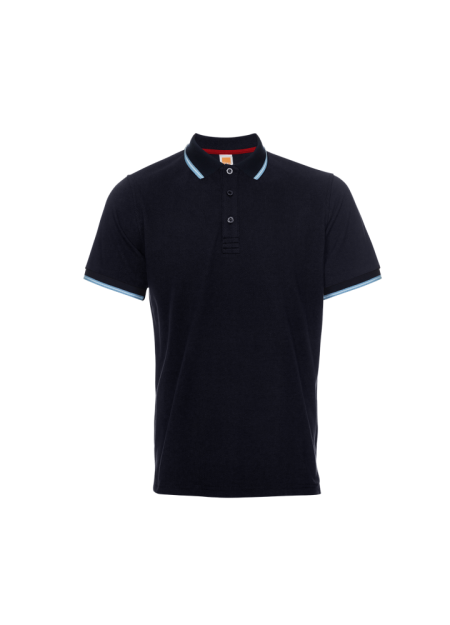 Quick Dry Cotton Microfibre T-shirt QD53 - Navy Pro/ Light Blue/ White