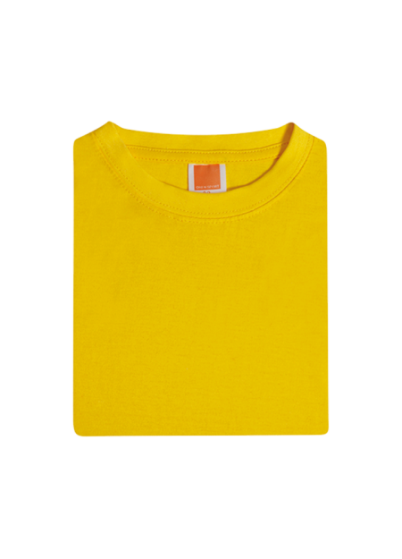 Oren Sport 100% Cotton Round Neck Plain T-shirt CT5204 - Yellow