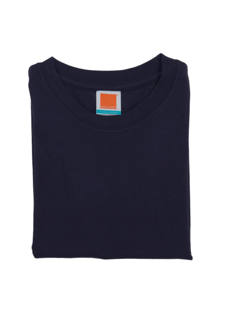 Oren Sport 100% Cotton Round Neck Plain T-shirt CT5278 - Navy Pro