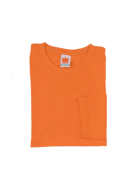 100% Cotton Round Neck Plain T-shirt CT54 - Orange