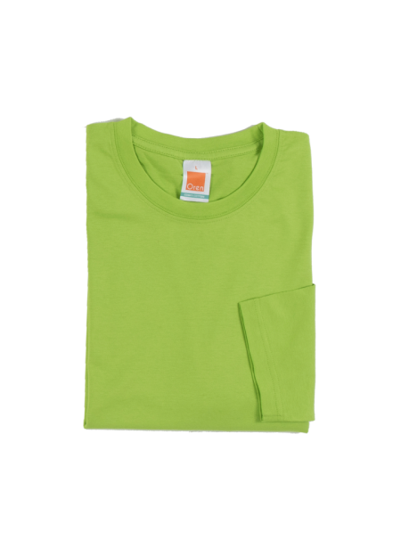 100% Cotton Round Neck Plain T-shirt CT54 - Lime Green