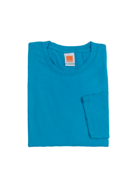 100% Cotton Round Neck Plain T-shirt CT54 - Sea Blue