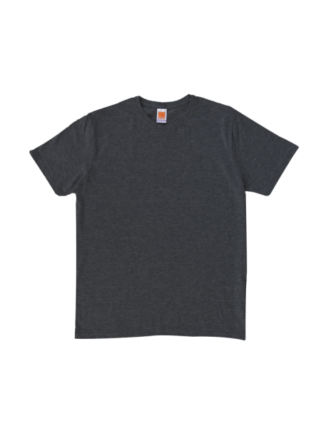 100% Cotton Round Neck Plain T-shirt CT60 - Dark Grey Melange