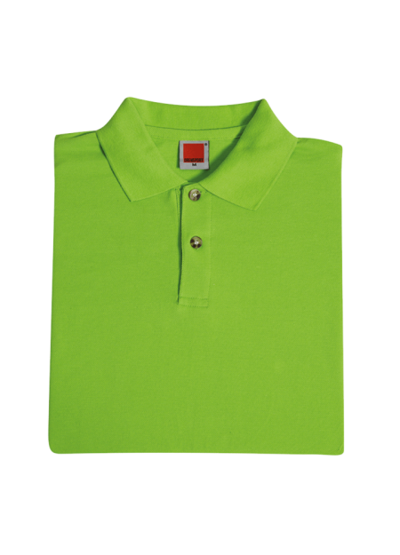 Female Honeycomb Plain Collar T-shirt OREN SPORT HC0513 230 gsm - Lime Green