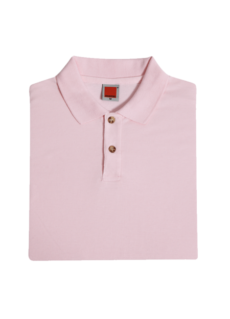Female Honeycomb Plain Collar T-shirt OREN SPORT HC0514 230 gsm - Pink