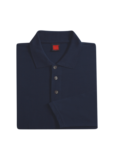 Long Sleeve Honeycomb Plain Collar T-shirt OREN SPORT HC0902 230gsm - Navy
