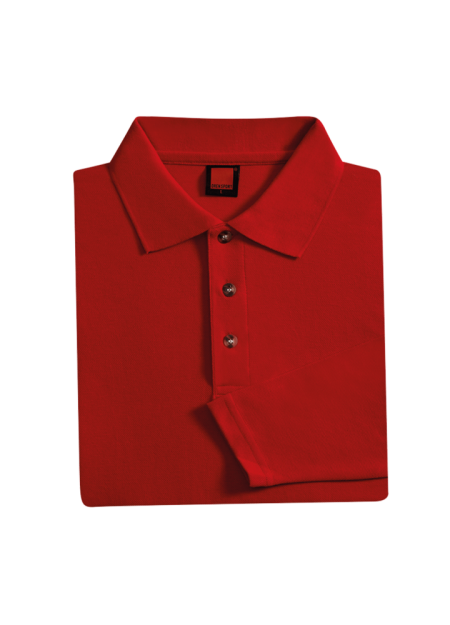 Long Sleeve Honeycomb Plain Collar T-shirt OREN SPORT HC0905 230gsm - Red