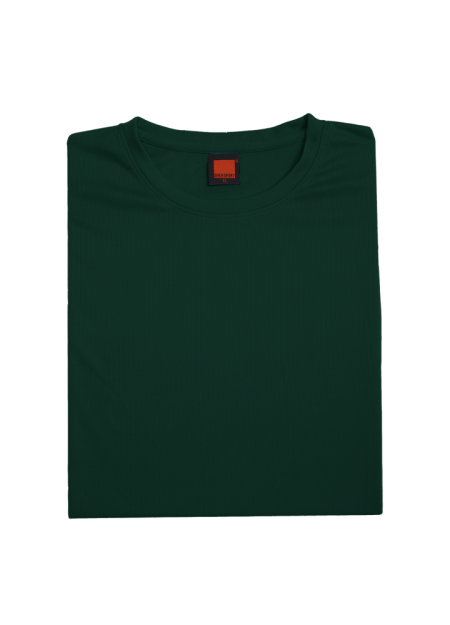 Quick Dry Plain Round Neck T-shirt OREN SPORT QD0415 160GSM - Forest Green