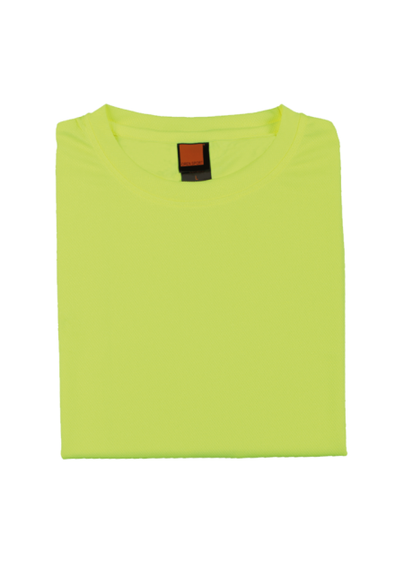 Quick Dry Plain Round Neck T-shirt OREN SPORT QD0469 160GSM - Neon Yellow