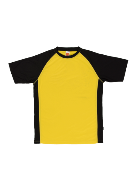 Quick Dry Round Neck OREN SPORT QD3616 140GSM - Yellow/ Black