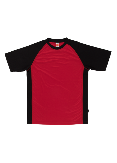 Quick Dry Round Neck OREN SPORT QD3635 140GSM - Red/ Black