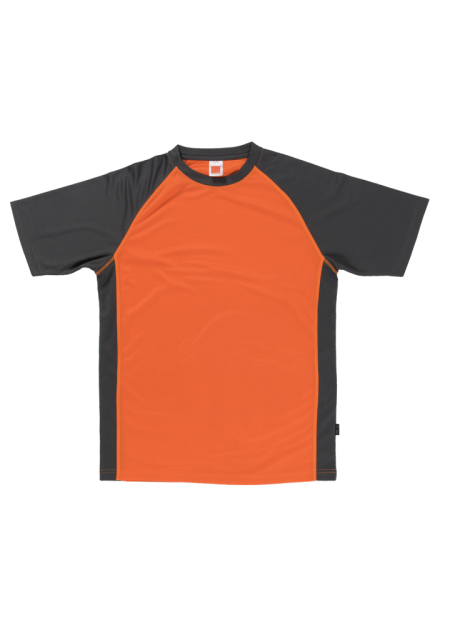 Quick Dry Round Neck OREN SPORT QD3637 140GSM - Orange/ Grey