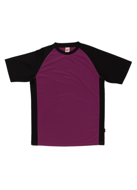 Quick Dry Round Neck OREN SPORT QD3640 140GSM- Dark Purple/ Black