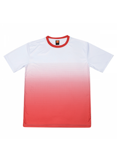 Quick Dry Round Neck QD43 150GSM - White/ Red