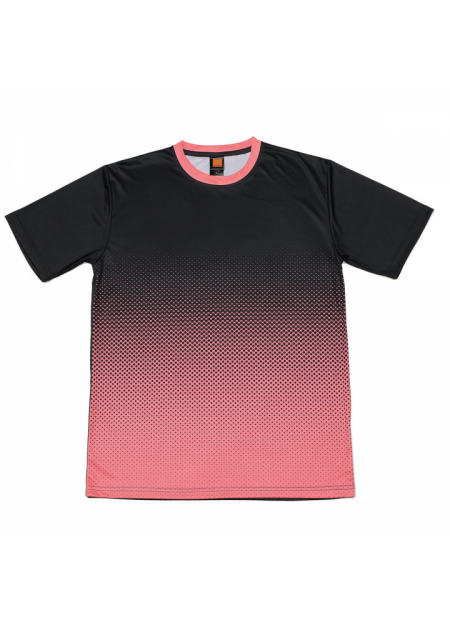 Quick Dry Round Neck QD43 150GSM - Black/ Peach