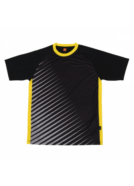 Quick Dry Round Neck QD46 150GSM- Black/ Yellow