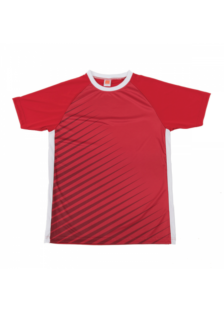 Quick Dry Round Neck QD46 150GSM - Red/ White