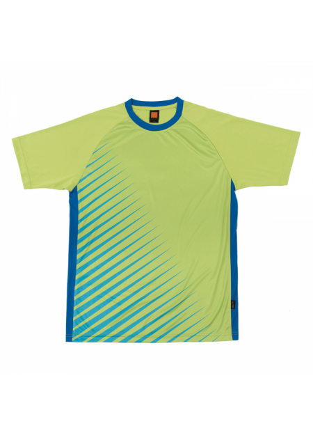 Quick Dry Round Neck QD46 150GSM - Lime Green/ Royal