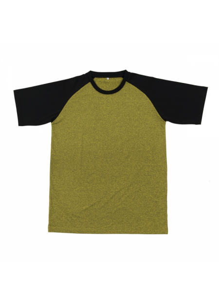 100% Cationic Polyester Quick Dry Round Neck QD4804 150GSM - Yellow/ Black