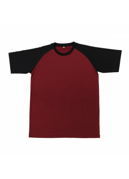 100% Cationic Polyester Quick Dry Round Neck QD4805 150GSM - Red/ Black