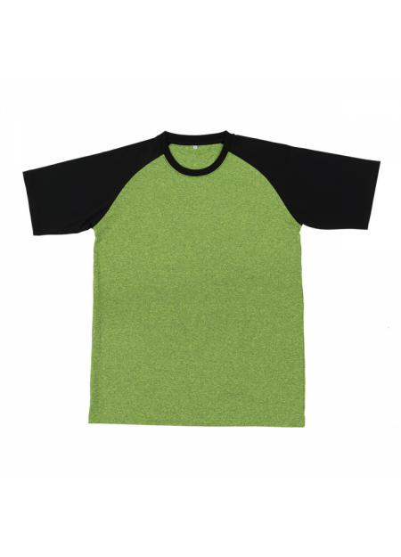 100% Cationic Polyester Quick Dry Round Neck QD4869 150GSM - Neon Yellow/ Black