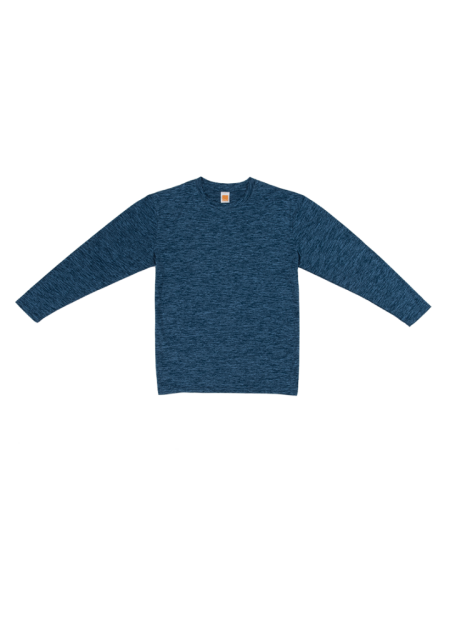 100% Cationic Polyester Quick Dry Round Neck Long Sleeve QD5101 150GSM- Navy