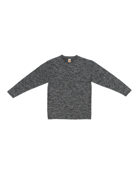 100% Cationic Polyester Quick Dry Round Neck Long Sleeve QD5102 150GSM- Black