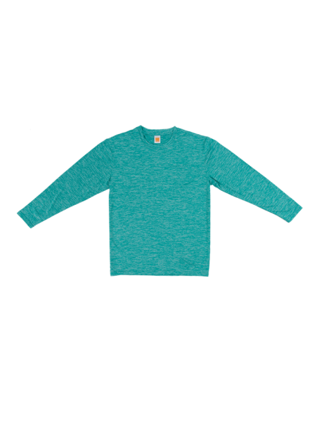 100% Cationic Polyester Quick Dry Round Neck Long Sleeve QD5173 150GSM - Emerald