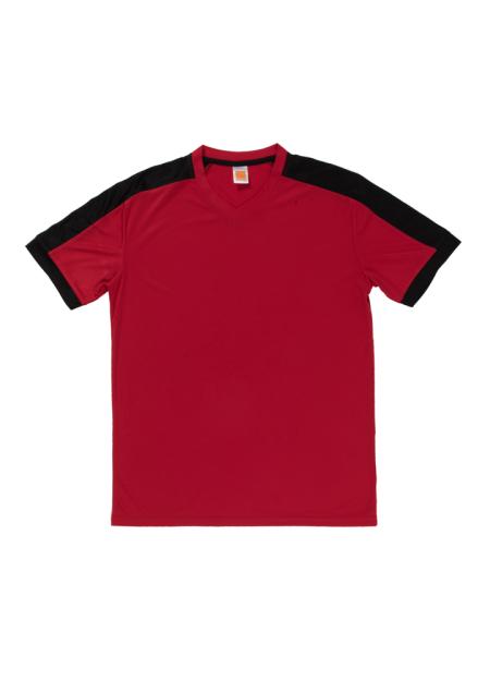 Quick Dry Round Neck QD52 150GSM - Red/ Black