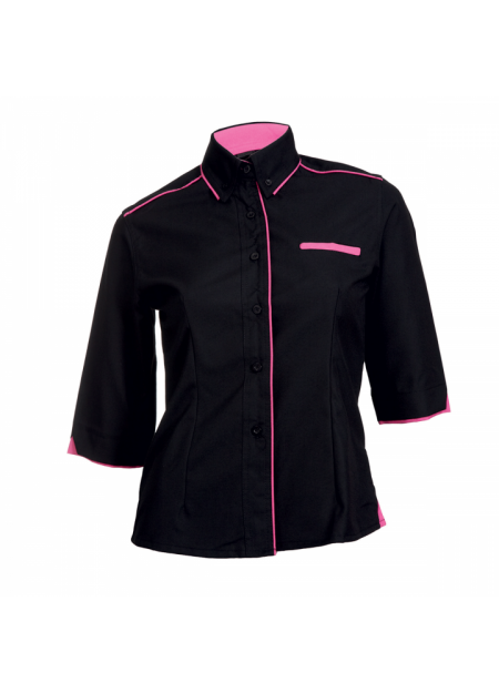 Corporate Uniform  Oren Sport F11702 (Female) - Black/ Magenta