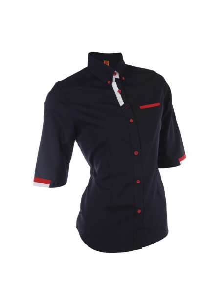 Corporate Uniform F127 (Female)- Navy/ White/ Red