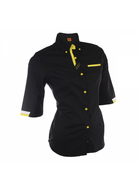 Corporate Uniform F127 (Female)- Black/ Golden Yellow/ White