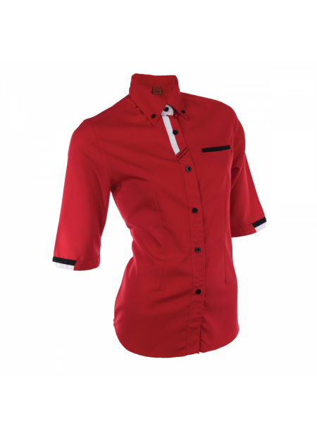 Corporate Uniform F127 (Female)- Red/ White/ Black
