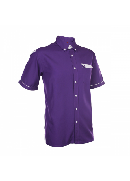 Corporate Uniform F128 - Dark Purple/ White