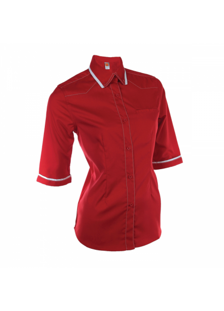Corporate Uniform F131 (Female) - Red/ White