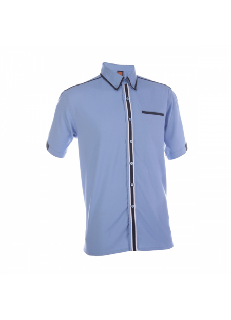 Corporate Uniform F132 - Light Blue/ Navy/ White