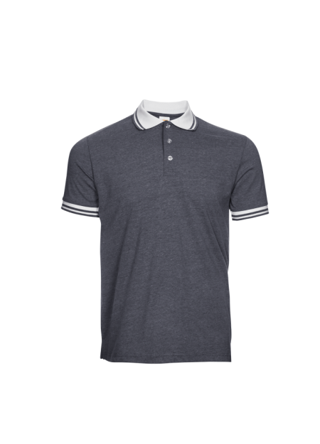 Single Jersey Polo T-shirt SJ08 - Black/ White